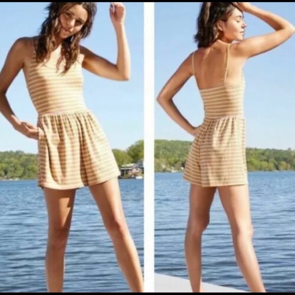 Colorful Striped Romper NWOT size Small